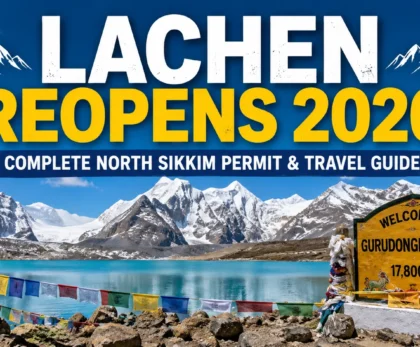 Lachen North Sikkim travel route with Himalayan mountains and Gurudongmar Lake